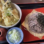 千本桜 - あなご天丼　ミニそばセット　1,350円