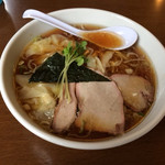 白河中華そば 孫市 - ワンタン麺