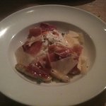 よるのキッチン - ホワイトアスパラ　ポーチドエッグ添え