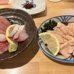 三十家 ～三重の旬を地酒と共に～ - 刺盛り(一人前)鶏たたきポン酢