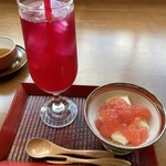 ぴゅあ - デザート抜きに出来ないのもつらかった。美味しいけど甘味は要らないし、実は大学芋もついてた；（すぐさげてもらった）氷も要らない～；；