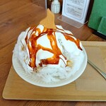 ロースター カフェ ペンギン堂 - 塩キャラメルナッツかき氷(ナッツなし)