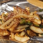 鉄板焼ＢＡＲ ぎんくら - ホルモン炒め(タレ)