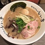 博多長浜らーめん いっき - らーめん（￥650）味付たまご（￥100）替玉（￥120→替玉無料券使用￥0）4/16/2015