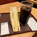 ブラボー - 卵サンド（税込み480円）とアイスコーヒー（320円）