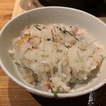 鶴来本町二丁目 づいき - 大葉香る　釜揚げ白子と梅干しの土鍋ご飯