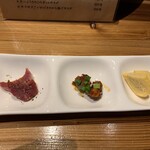 鶴来本町二丁目 づいき - お通し三種盛り