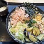 ゆで太郎 - 料理写真:冷やし薬味そば＋温玉！
