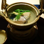 梶川 - 2015.04 春の土瓶蒸し、はまぐり、筍、菜の花