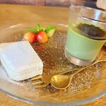 和かふぇ もののね - 抹茶のパンナコッタ