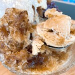 一隆堂喫茶室 - 中にはきなこアイス
