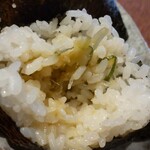 藤むすび - ねぎ味噌 290円　中まで具がいっぱい