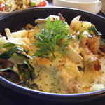 田舎茶房 野の花 - 石窯パンのクリームグラタン