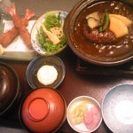 Kagonoya - ハンバーグとエビフライ満足セット1764円