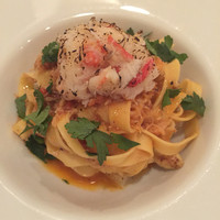 リストランテオガワ - ズワイガニの身が乗ったパスタ
                