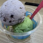 サーティワンアイスクリーム - 料理写真:大納言あずきと抹茶の和の組み合わせで注文しました。小豆と抹茶の風味が強く感じました。何より冷たいのが1番のごちそうでした。(富山市最高気温34.1℃でした)