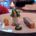 名古屋マリオットアソシアホテル - 海老とレンズ豆　リーキのブレッセ