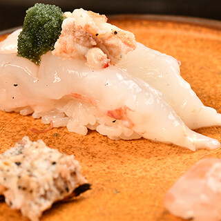 寿し さがみや - 料理写真:絶品!!ボタンエビの握り。