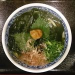 熟成うどん なかや - 梅わかめうどん＠熟成うどんなかや（2015年3月21日）
