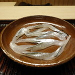 緒方 - 泳いでいるような盛り付けのさよりの造り