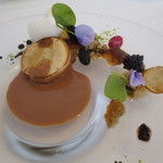 エスキス - デザート：バナナのフレーバーとチョコレートのスフレ1