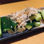 青森の旬菜旬魚とおばんざい 九十九 - 梅ダレたたき胡瓜