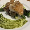 せるぽわ - 甘鯛の鱗焼き、甘長唐辛子、茄子ペーストのマリアージュ