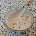 平瀬 - 和歌山産 桃の冷製スープ。