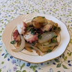 平瀬 - 蛸、野菜、ジャガイモ炒め。