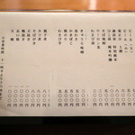 吾妻橋 やぶそば - 店内お品書き「お飲物/蕎麦前」