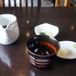 蕎音 - そばつゆ、薬味、漬け物