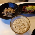 なすの - スタミナガツあえと絶品レバ刻みネギ塩