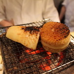 ぎおん 阪川 - 旬の筍。目の前で焼いてくれます。もちろん、最高においしかったです。