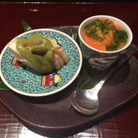 懐石料理 桝田 - 筍の木の芽和え 茶碗蒸し雲丹添え