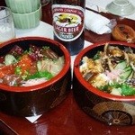 湊寿司 - ランチの「づけ丼」と「あなご丼」