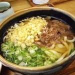 めん市場 - かけうどん250円