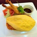 平成軽井澤食堂 - オムライスと海老フライのプレート(要予約)
