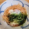 うず - 料理写真:新物あおさの月見明太子バスタ