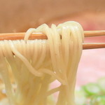らぁ麺や 汐そば雫 - 汐そばの細麺  '15 2月中旬