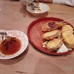 串天 創作Dining ゆるり - ズッキーニ、ナス、しいたけ串天