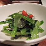 海辺のダイニング KISAMA - 旬の島野菜とアロエのおひたし　ズームアップ