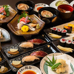 うまい鮨勘 - 料理写真:コース集合写真