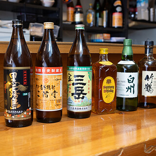 幅広いお酒が楽しめる◆ウイスキーや日本酒を豊富にご用意