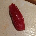すし匠 まさ - Ｈ27.4 赤身漬け 中トロ、大トロ、赤身漬けの順