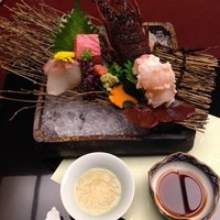 錦水 - お造り（伊勢海老、鯛、鮪）