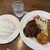 キッチンあまがせ - 料理写真:♪日替りランチA ¥1300
          (ハンバーグ、カニクリームコロッケ、エビフライ)