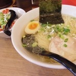 十二麺坊 - 鶏塩ラーメン+ベリーチャーシュー丼