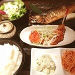 焼き鳥・博多水炊き 座和めき - 焼き魚（サバ）定食☺︎1080円