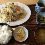 Oshiyokuji dokoro tomita - 肉野菜炒め定食　￥700