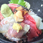 なぶら - なぶら海鮮丼　１３００円　(2015/04）